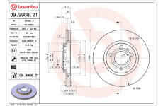 Brzdový kotouč BREMBO 09.9908.21