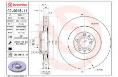 Brzdový kotouč BREMBO 09.9915.11