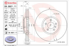 Brzdový kotouč BREMBO 09.9921.11