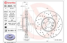 Brzdový kotouč BREMBO 09.9923.1X