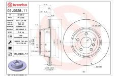 Brzdový kotúč BREMBO 09.9925.11