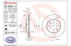 Brzdový kotúč BREMBO 09.9936.11