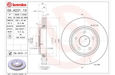 Brzdový kotouč BREMBO 09.A031.10