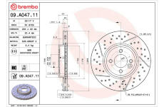 Brzdový kotouč BREMBO 09.A047.11