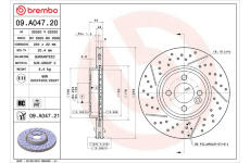 Brzdový kotúč BREMBO 09.A047.21