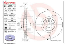 Brzdový kotouč BREMBO 09.A089.10