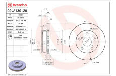 Brzdový kotúč BREMBO 09.A130.20