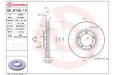 Brzdový kotouč BREMBO 09.A145.10