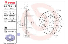 Brzdový kotúč BREMBO 09.A148.1X