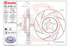 Brzdový kotouč BREMBO 09.A183.21