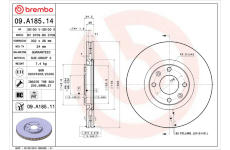 Brzdový kotouč BREMBO 09.A185.11