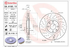 Brzdový kotouč BREMBO 09.A185.1X