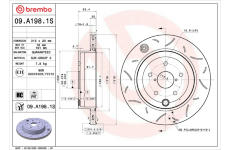 Brzdový kotúč BREMBO 09.A198.1S