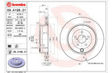 Brzdový kotouč BREMBO 09.A198.21