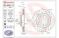 Brzdový kotouč BREMBO 09.A200.1X