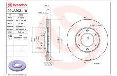 Brzdový kotouč BREMBO 09.A203.10