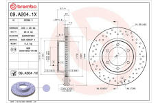Brzdový kotúč BREMBO 09.A204.1X