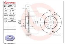 Brzdový kotúč BREMBO 09.A258.10