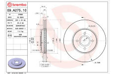 Brzdový kotúč BREMBO 09.A275.10