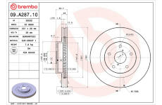 Brzdový kotúč BREMBO 09.A287.10