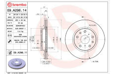 Brzdový kotouč BREMBO 09.A296.11