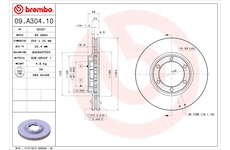 Brzdový kotouč BREMBO 09.A304.10