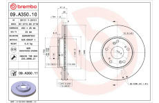 Brzdový kotúč BREMBO 09.A350.11