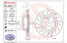 Brzdový kotúč BREMBO 09.A353.11