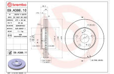 Brzdový kotúč BREMBO 09.A386.11