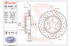 Brzdový kotouč BREMBO 09.A405.1X
