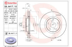 Brzdový kotúč BREMBO 09.A417.11