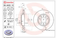 Brzdový kotouč BREMBO 09.A422.10