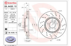 Brzdový kotouč BREMBO 09.A426.1X