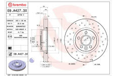 Brzdový kotúč BREMBO 09.A427.3X