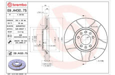 Brzdový kotouč BREMBO 09.A430.75