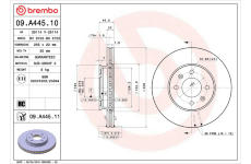 Brzdový kotouč BREMBO 09.A445.11