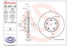 Brzdový kotúč BREMBO 09.A531.20