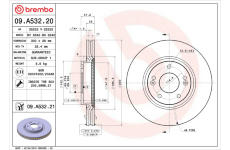 Brzdový kotouč BREMBO 09.A532.21