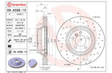 Brzdový kotouč BREMBO 09.A599.1X