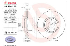 Brzdový kotouč BREMBO 09.A601.11