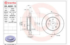 Brzdový kotúč BREMBO 09.A606.10