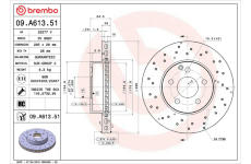 Brzdový kotouč BREMBO 09.A613.51