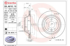 Brzdový kotouč BREMBO 09.A616.10