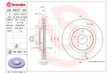 Brzdový kotouč BREMBO 09.A637.21