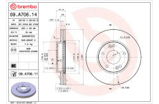 Brzdový kotouč BREMBO 09.A706.11