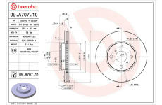 Brzdový kotouč BREMBO 09.A707.10