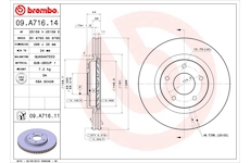 Brzdový kotouč BREMBO 09.A716.14