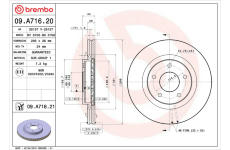 Brzdový kotouč BREMBO 09.A716.20