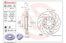 Brzdový kotouč BREMBO 09.A721.1X