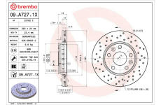 Brzdový kotouč BREMBO 09.A727.1X